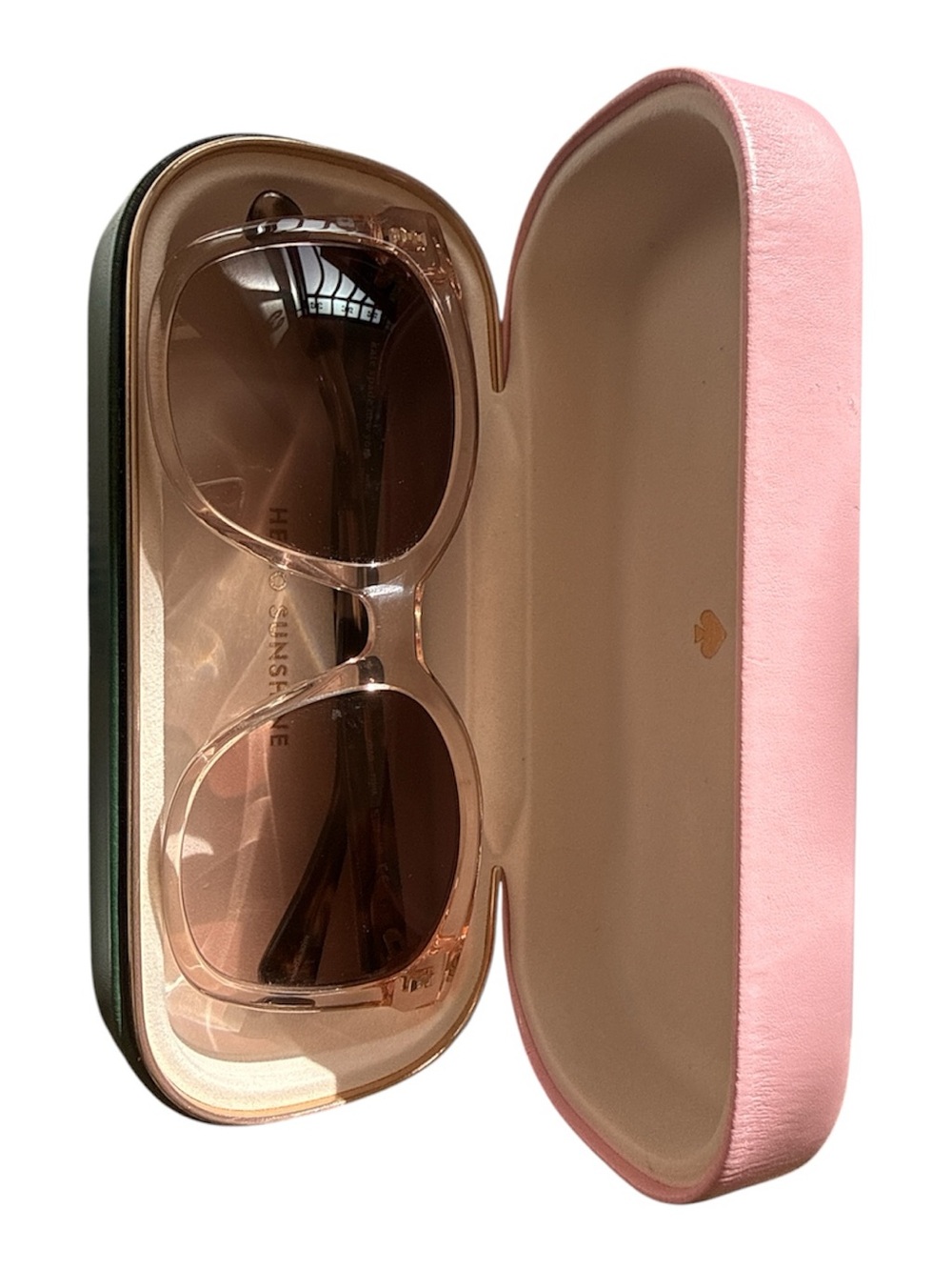 Kate Spade "Hello Sunshine" Kiya/S Crystal Pink Acetate Square Sunglasses